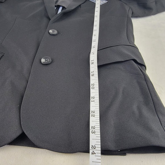 IZOD Boys Size 12 Black Stretch Machine Washable Blazer Jacket Formal NEW - Picture 5 of 8